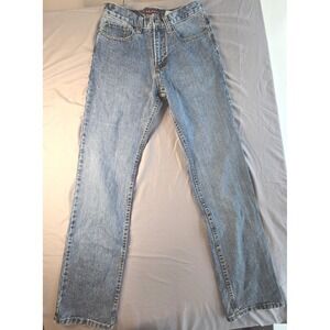 Vintage Y2K Women's Flare Jeans Mid Rise Blue Denim Bootcut Size 30